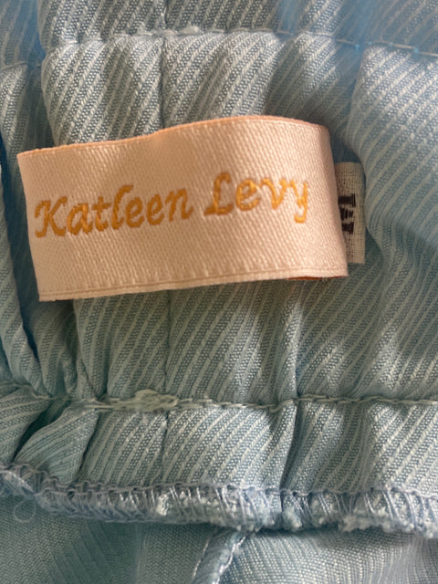 Conjunto Katleen Levy Pantalón/camisa Liso Azul - Talla M