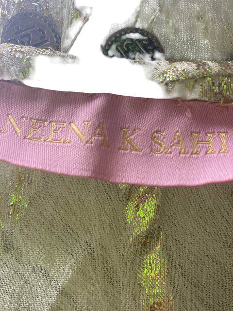 Cardigan Neena Ksahi Malla Flecos Dorado - Talla U