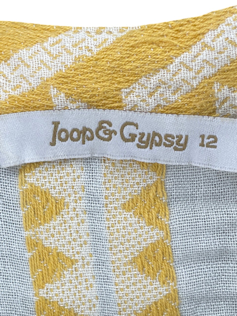 Vestido Joop & Gypsy de Algodón Cuello v Amarillo - Talla 12