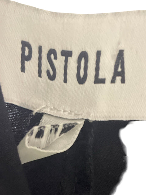 Blusa Pistola de Algodón Sin mangas Botones Negro - Talla S