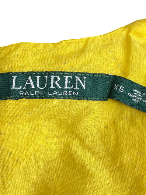 Blusa Ralph Lauren de Algodón Troquelado Amarillo - Talla XS