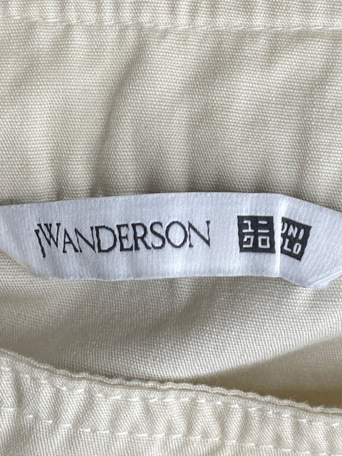 Blusa Uniqlo de Algodón Oversize Beige - Talla S