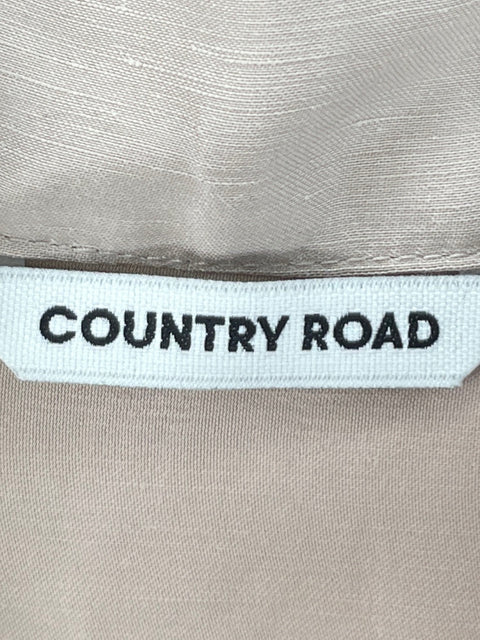 Blusa Country Road de Viscosa Cuello mao Beige - Talla 6