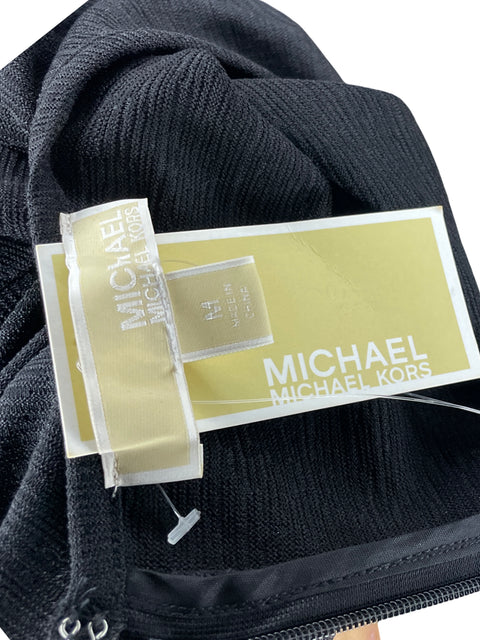 Vestido Michael Kors Drapeado Lateral Negro - Talla M