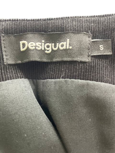 Chaleco Desigual de Algodón Sin mangas Botones Negro - Talla S