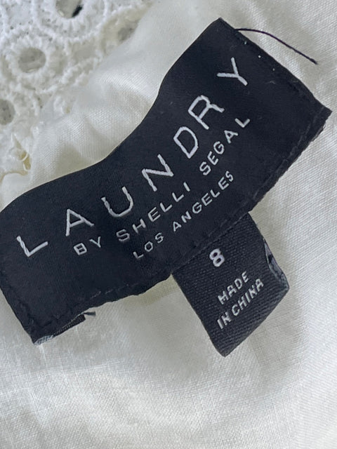 Mono Laundry By Shelli Segal de Algodón Blanco - Talla 8