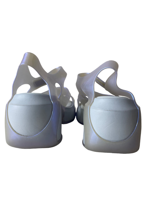 Sandalia Melissa Transparente Tiras Morado - Talla 38