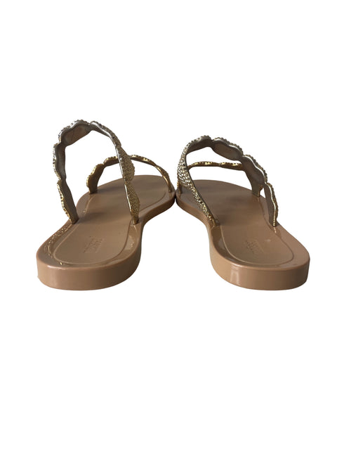 Sandalia Melissa Tiras Corazon Dorado - Talla 38