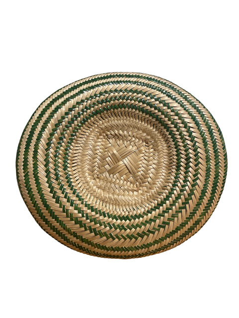 Cartera Tejida A Mano Con Fibra Natural De Palma De Werregue Verde - Talla U