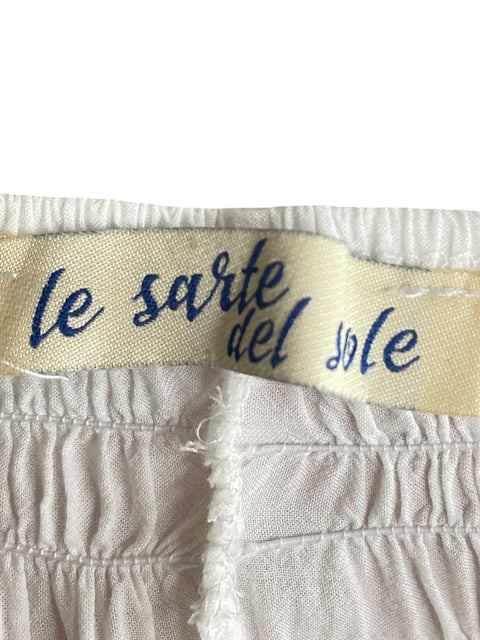 Falda Le Sarte Del Sole de Viscosa Maxi Fluido Blanco - Talla M
