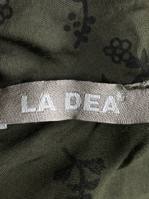 Vestido La Dea de Viscosa Midi Estampado Verde - Talla S