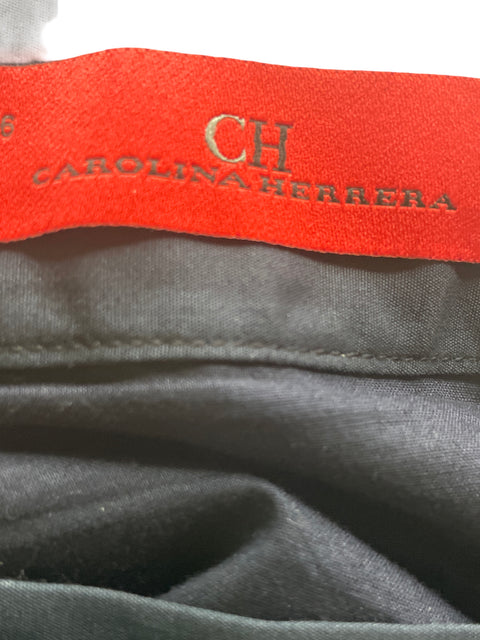 Falda Carolina Herrera de Algodón Ruchas Midi Azul - Talla 6