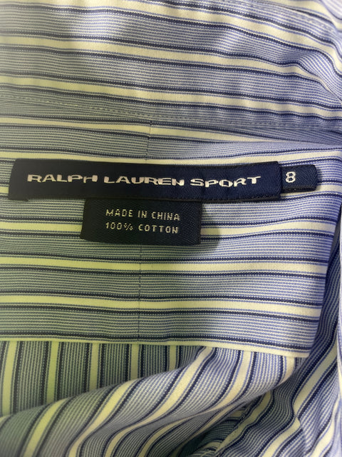 Blusa Ralph Lauren de Algodón Ruchas Manga larga Azul - Talla 8
