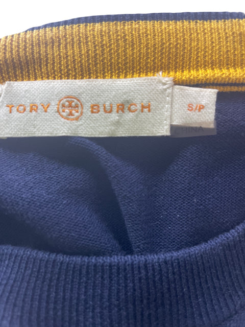 Blusa Tory Burch de Algodón Manga corta Botones Azul - Talla S