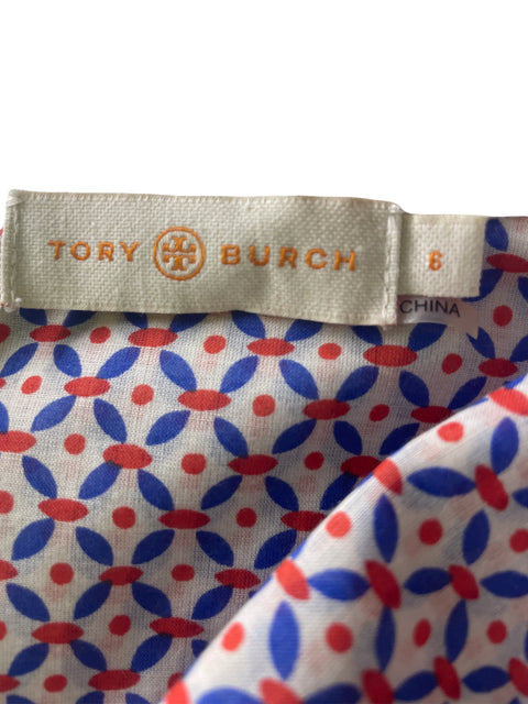 Camisa Tory Burch de Algodón Estampado Manga larga Rojo - Talla 6