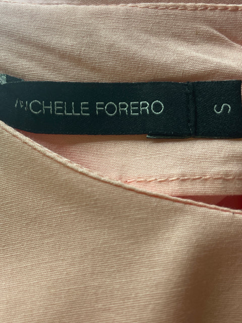 Blusa Michelle Forero de Algodón Abullonado Liso Rosado - Talla S