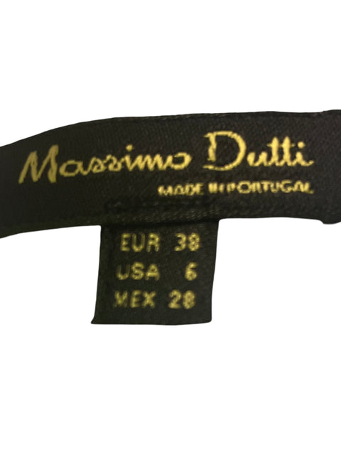 Vestido Massimo Dutti de Algodón Maxi Suelto Azul - Talla 6