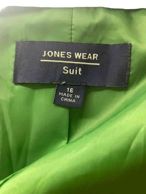 Conjunto Jones Wear Pantalón/blazer Cuello redondo Negro - Talla 16