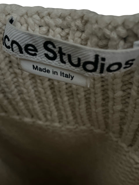 Blusa Acné Studios de Algodón Tejido Sin mangas Beige - Talla S