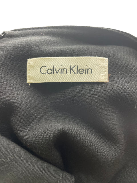 Vestido Calvin Klein Ruchas Ajustado Negro - Talla S