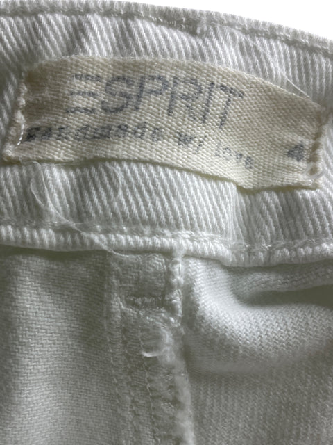 Pantalón Esprit Recto Ajustado Blanco - Talla 4