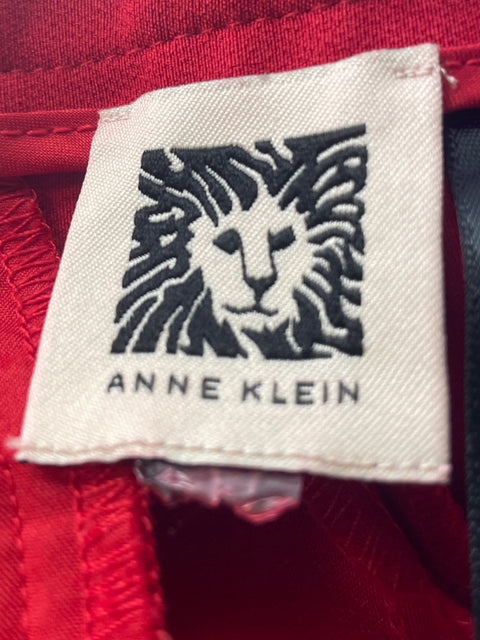 Pantalón Anne Klein Recto Ajustado Rojo - Talla S