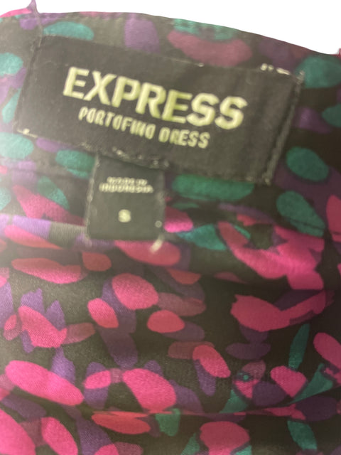 Vestido Express Asimétrico Estampado Morado - Talla S