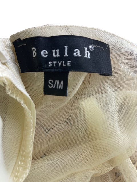 Vestido De Fiesta Beulah Tipo a Midi Beige - Talla S