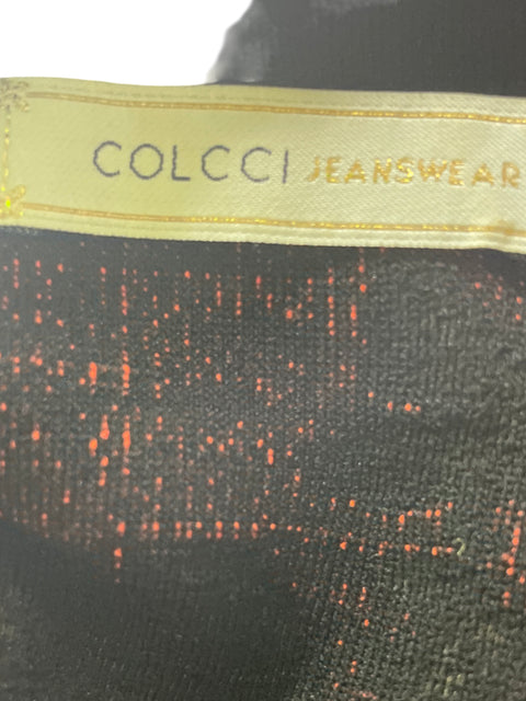 Vestido Colcci Estampado Cuello v Naranja - Talla M