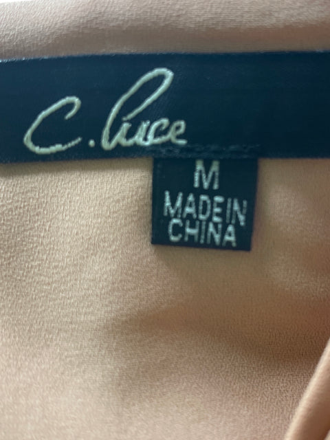 Vestido C.luce Lentejuelas Tiras Rosado - Talla M