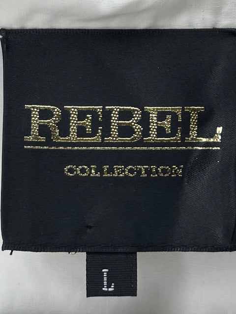Vestido Rebel Collection de Algodón Cuello v Midi Blanco - Talla L