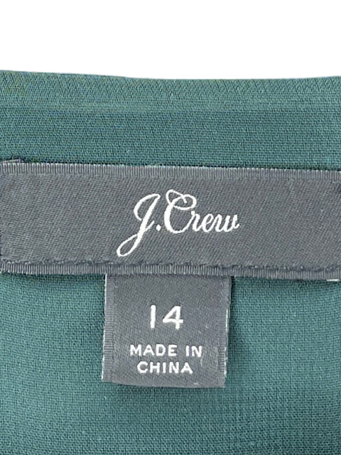 Blusa J. Crew Manga larga Cuello v Verde - Talla 14