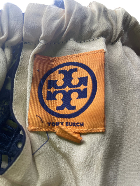 Vestido Tory Burch de Algodón Halter Mini Azul - Talla 0