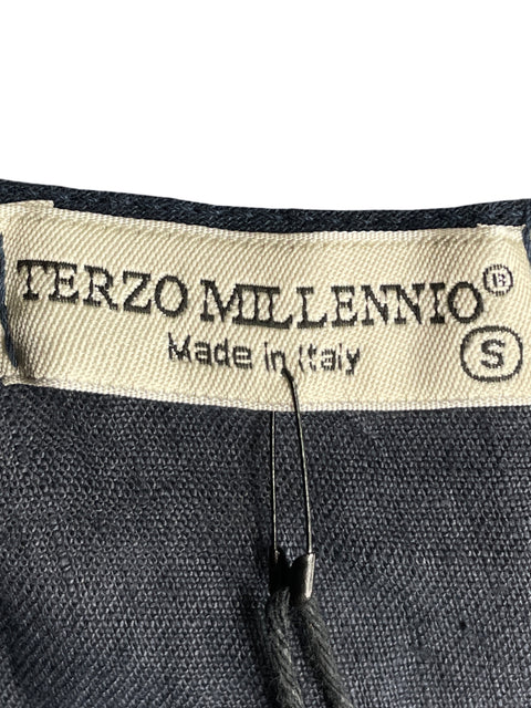 Blusa Terzo Millennio de Lino Cuello redondo Azul - Talla S