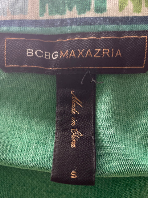 Blusa Bcbg Estampado Cruzado Verde - Talla S