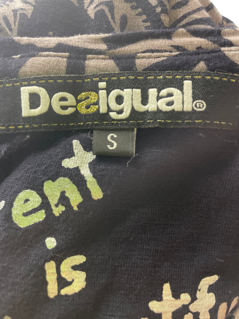 Blusa Desigual Estampado Manga corta Negro - Talla S