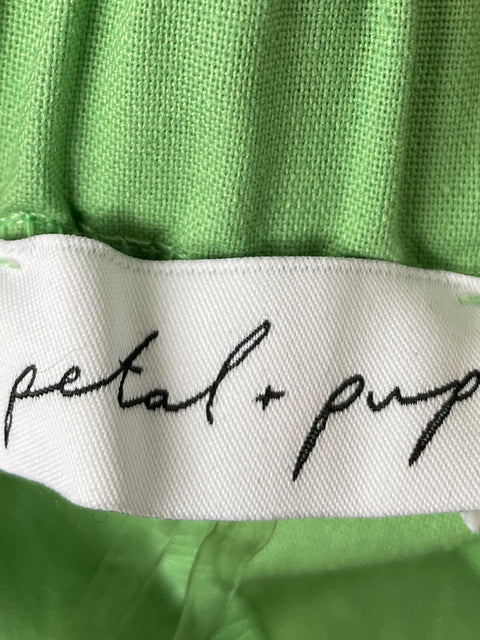 Vestido Petal & Pup de Algodón Midi Strapless Verde - Talla S