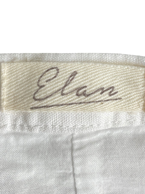 Falda Elan de Lino Midi Blanco - Talla M