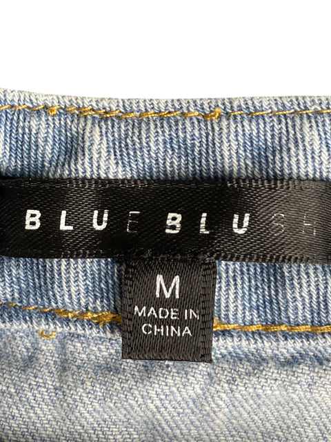 Falda Blue Blush de Algodón Denim Estampado Azul - Talla M