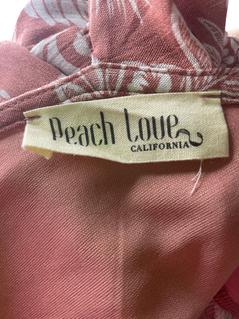 Blusa Peach Love Estampado Cuello v Beige - Talla L