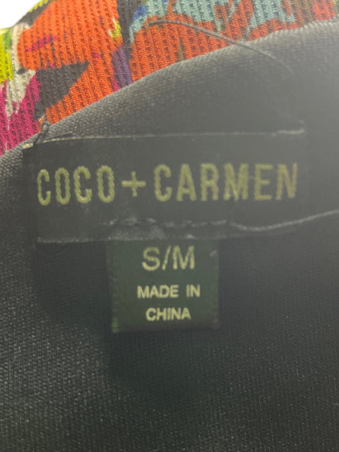Vestido Coco+carmen Estampado Floral Negro - Talla S