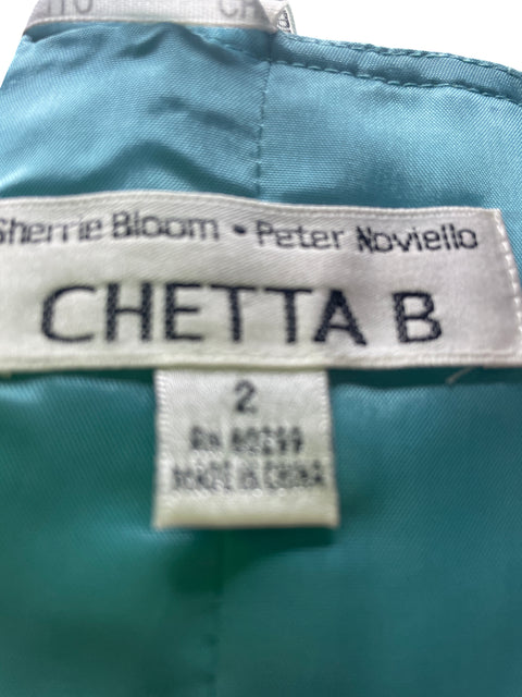 Vestido Chetta B Halter Chal Verde - Talla 2