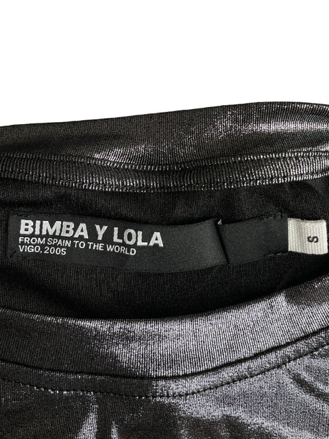 Blusa Bimba Y Lola Manga corta Metalizado Plateado - Talla S