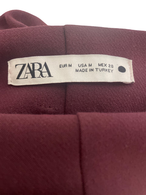 Pantalón Zara Recto Wide-leg Morado - Talla M