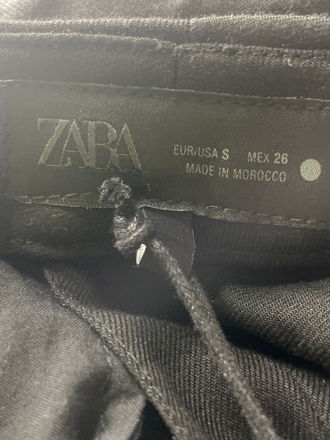Pantalón Zara Recto Wide-leg Negro - Talla S