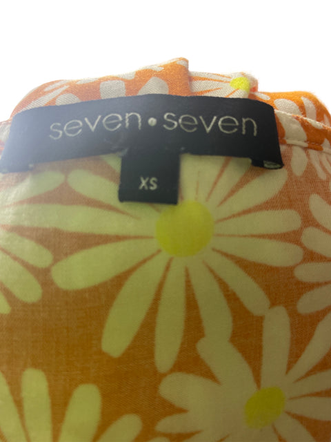 Vestido Seven Seven Estampado Mini Naranja - Talla XS