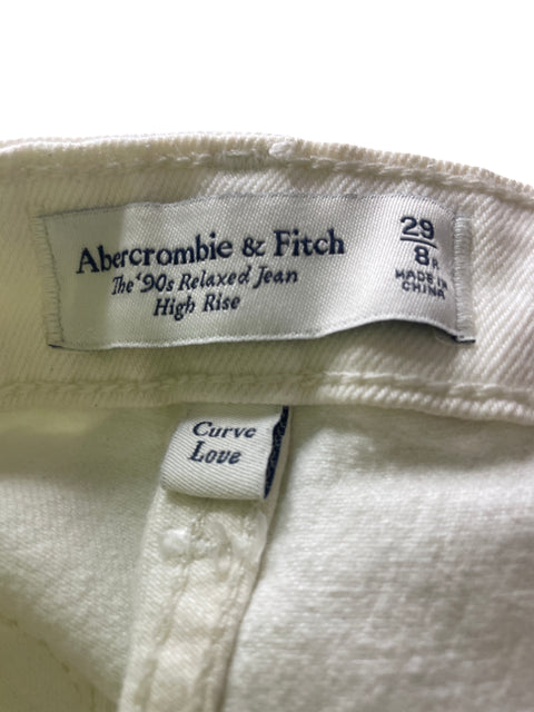 Pantalón Abercrombie & Fitch Brillo Wide-leg Plateado - Talla 29
