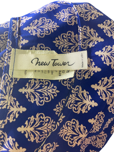 Vestido New Tower Estampado Mini Azul - Talla S