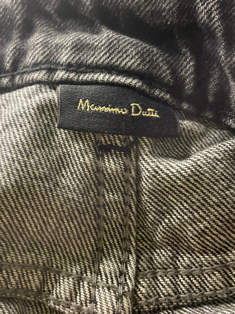 Pantalón Massimo Dutti Recto Wide-leg Negro - Talla 34