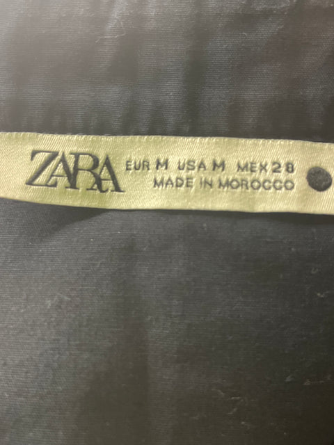 Camisa Zara Manga corta Asimétrico Negro - Talla M